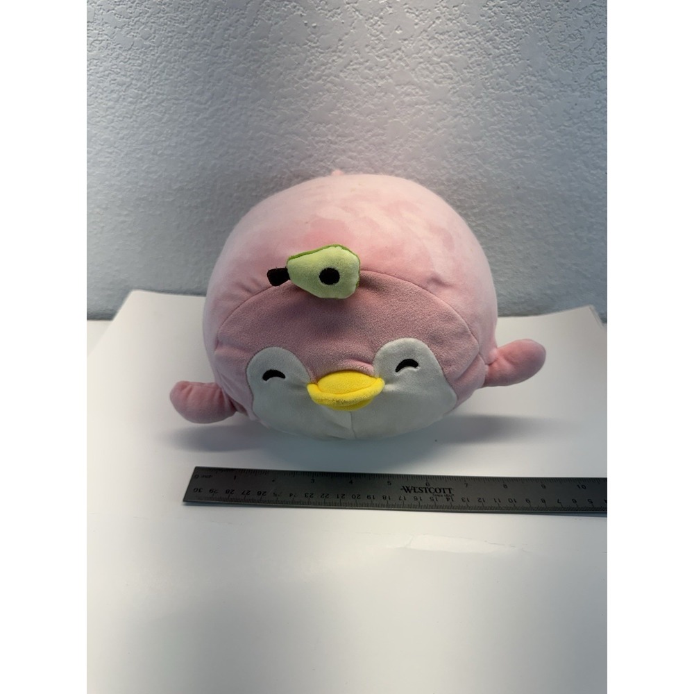 MINISO Pink Penguin Plush 12in Stuffed Animal Kawaii Pillow Toy Avocado Detail
